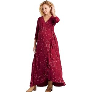 Womens ISABEL MATERNITY LS Knit Wrap Dress Size M